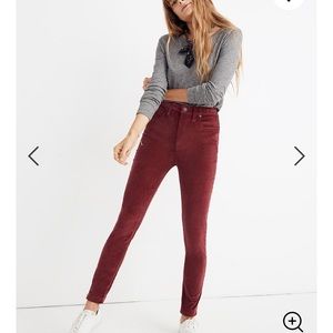 NWT Madewell woman’s 10” high rise skinny jeans